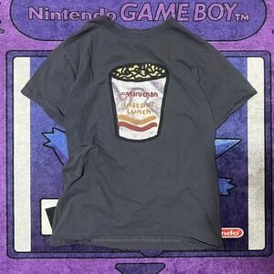 retro streetwear Maruchan Instant Lunch black skater cotton t-shirt Size S